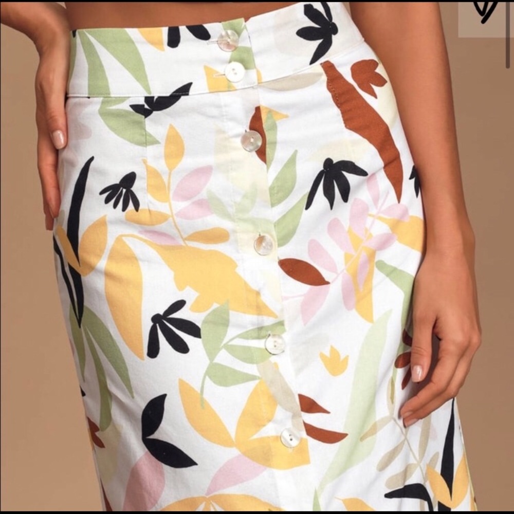 NWT Palma White Multi Tropical Print Matching SET - Picture 8 of 11